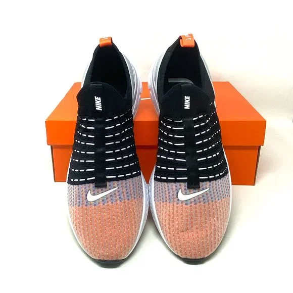 Nike React Phantom Run FK2 Black Orange White Sneaker Men's Size DQ7647 001 - Picture 6 of 12